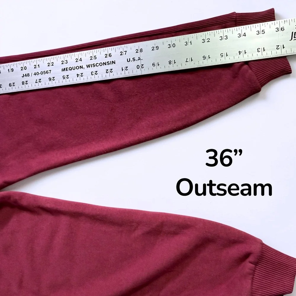 Member's Mark Ribbed Jogger Bordeaux Maroon Sweatpants P21-0217 Medium